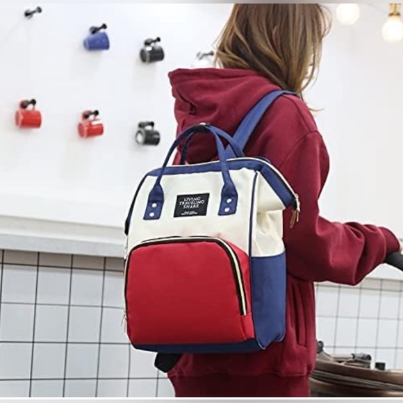 Mother and Baby Backpack Anti-Theft Backpack (Color : Red with White) NEW! - Picture 5 of 9